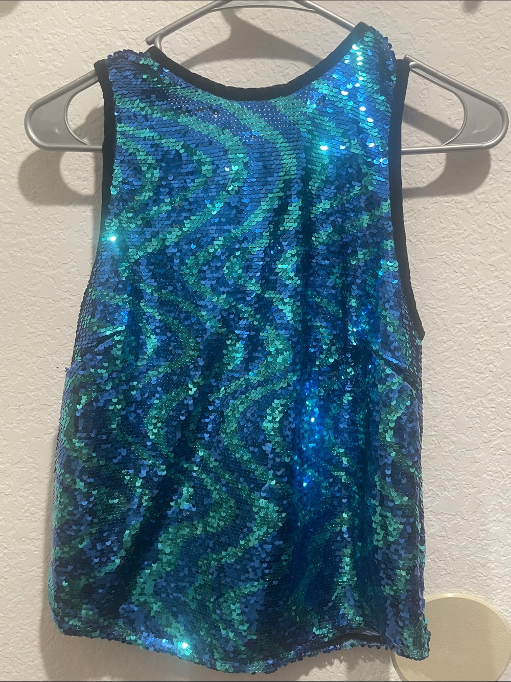 Zara Blue-Green Sequin Camisole